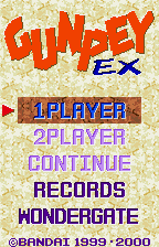 Gunpey Ex title screen for WonderSwan Color